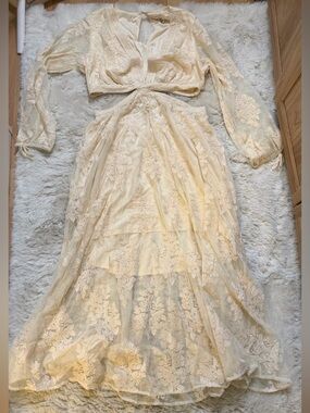 torrid Cream Lace Maxi Dress